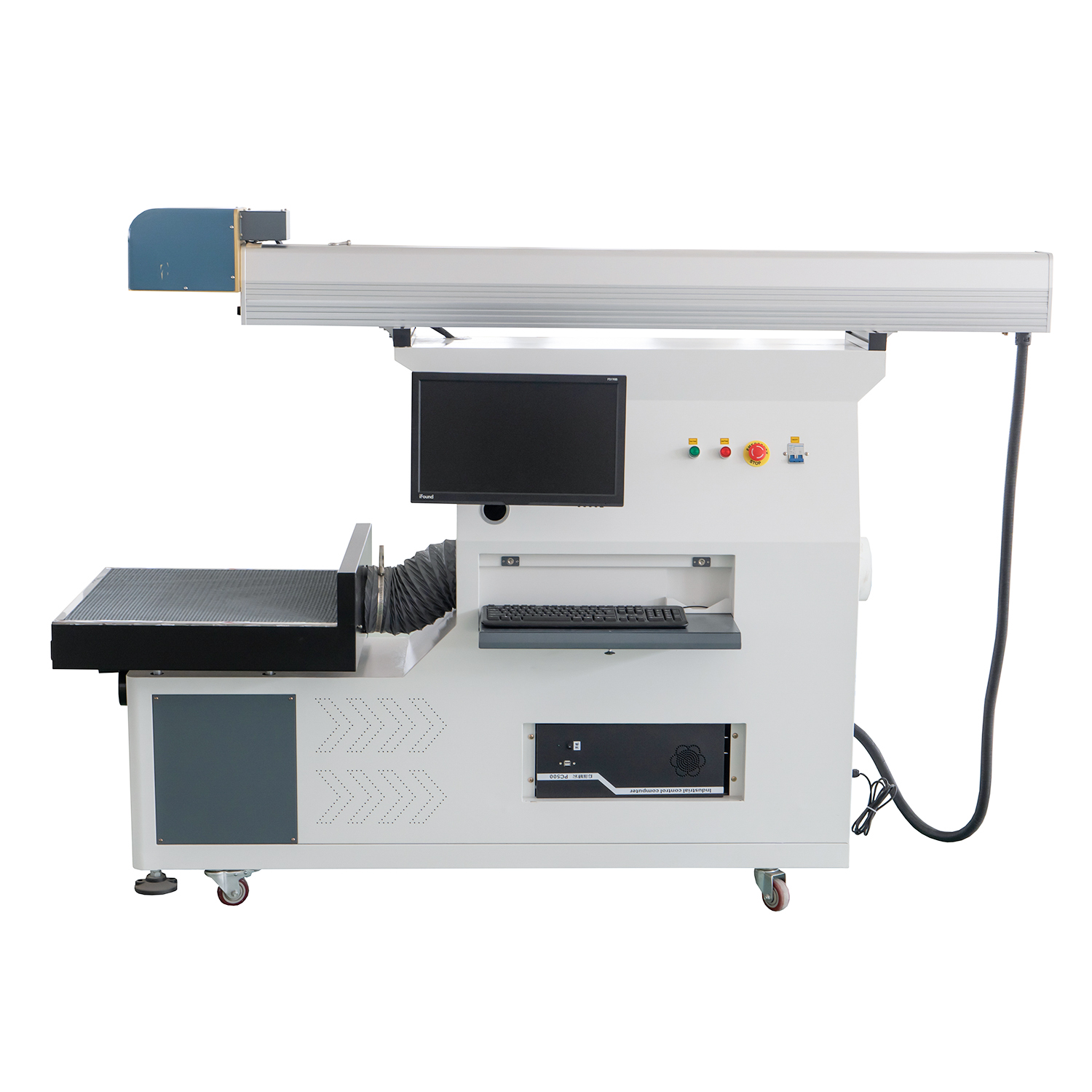 Großformatige Größe 600 x 600 mm Glasrohr CO2 100 W Galvo Laser Cutter Marker Engraver für reflektierende Folie