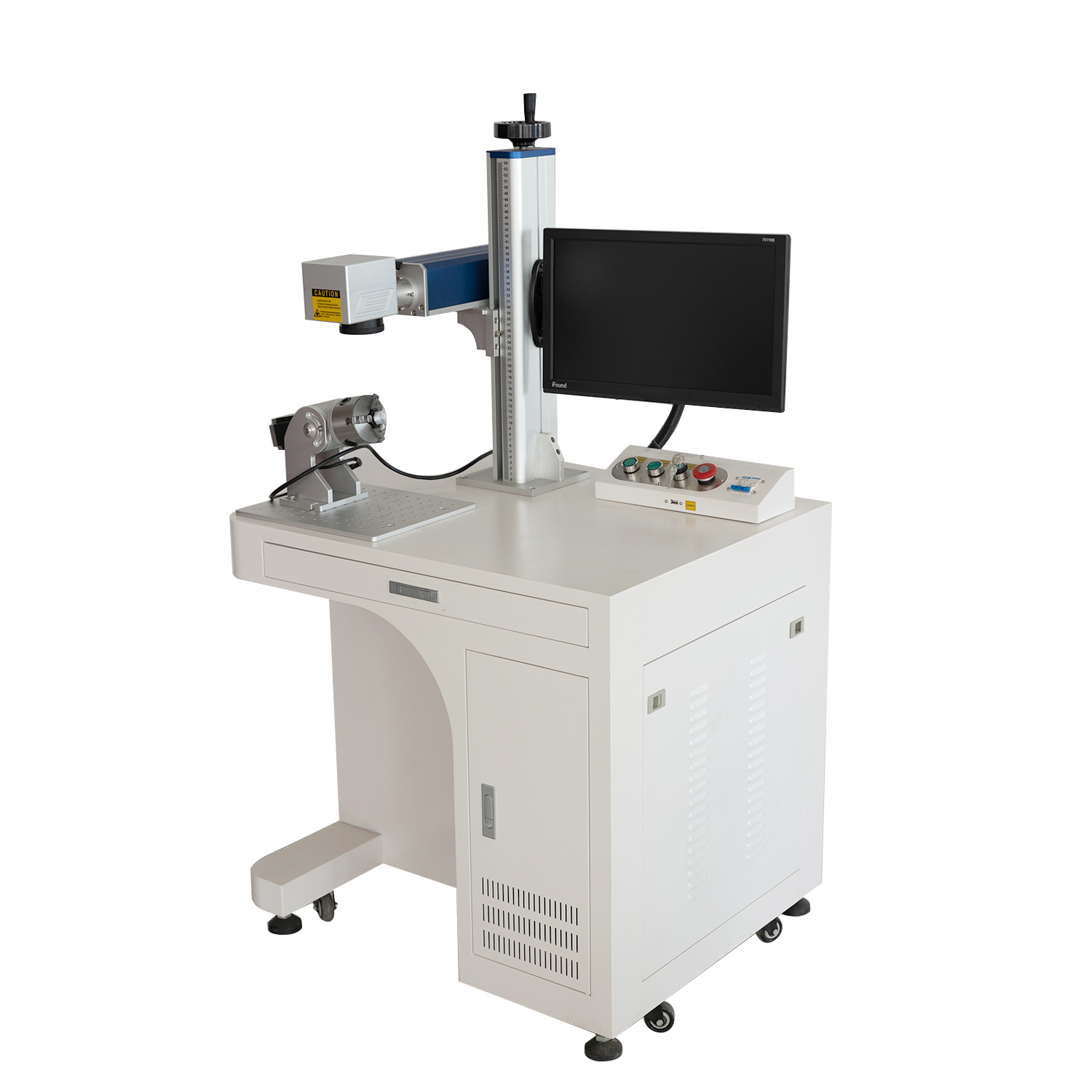 Wirtschaftlicher Desktop 20W 30W 50W 60W 80W 100W Faser-MOPA-Laserbeschriftungsmaschine Metall-Lasergravur-Schneidemaschine