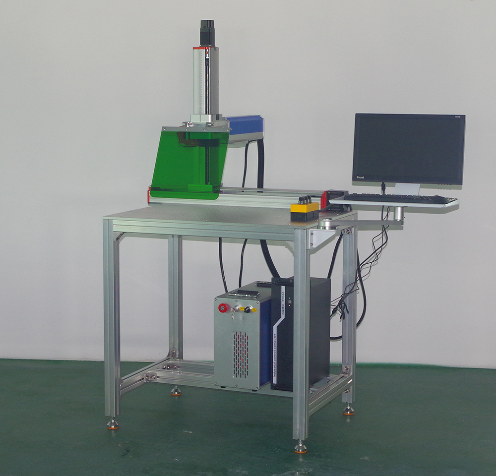 JPT 20/30/50/60/80/100 W Faserlaser-Markiermaschine mit motorisiertem XYZ 3-Achsen-Großarbeitsbereichstisch