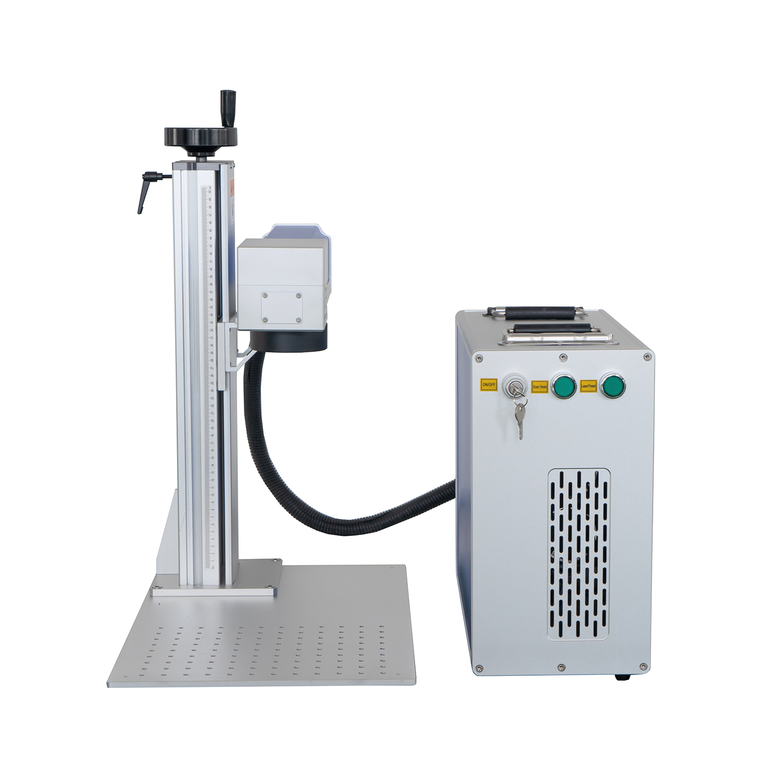 CNC tragbare Split-Faser-Laserbeschriftungsmaschine mit Raycus 20w 30w 50w Laserquelle