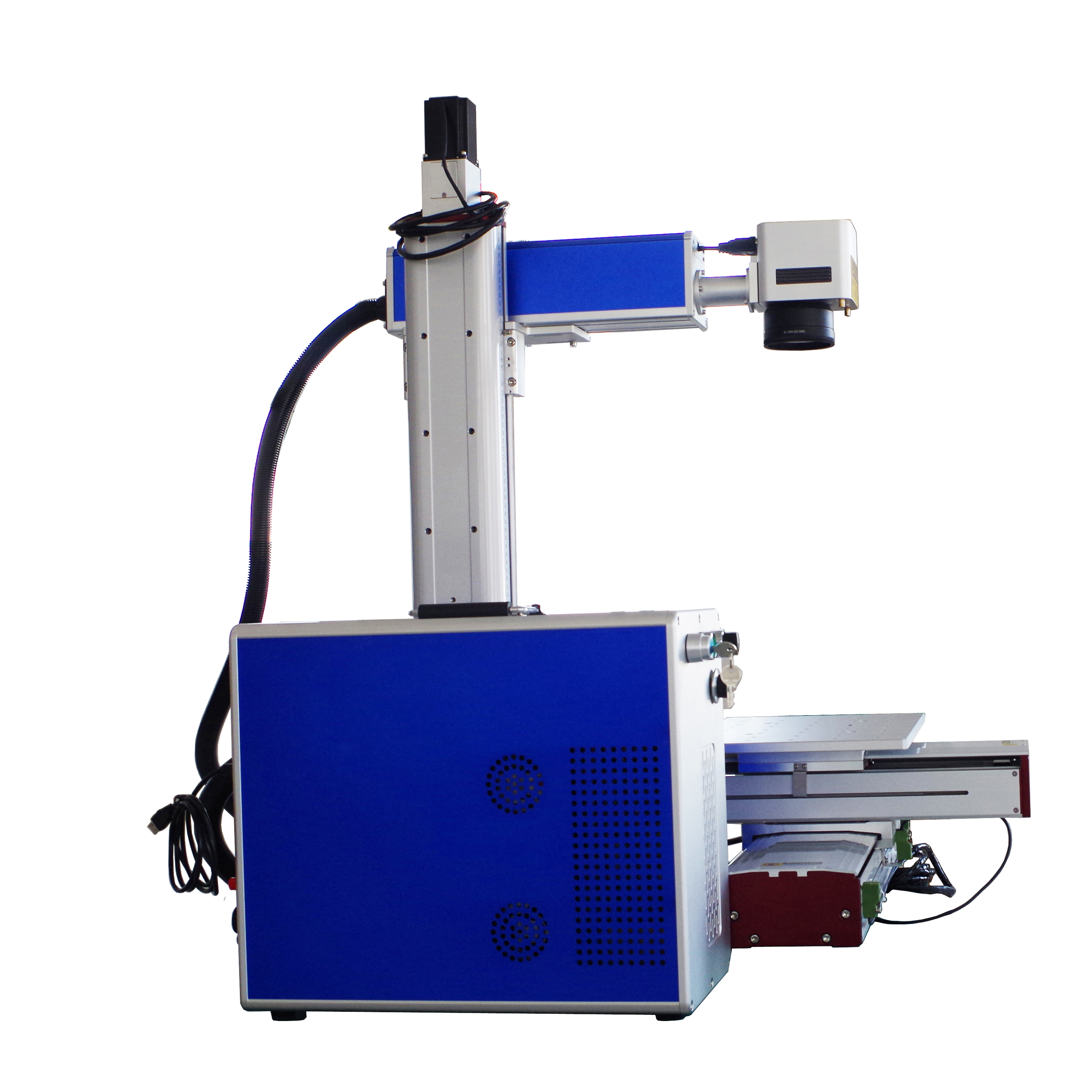 Faserlaser-Markierungsmaschine für großflächige Markierungsnähte mit motorisiertem XY-Tisch