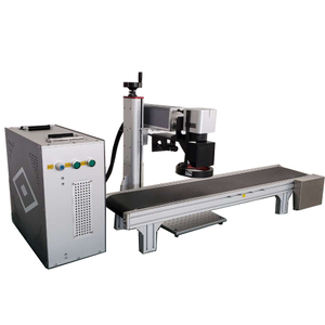 CCD-Kamera-Vision, die 20W 30W 50W 100W Mopa-Faser-Lasergravierer-Markierungs-Maschine mit Förderband fliegt